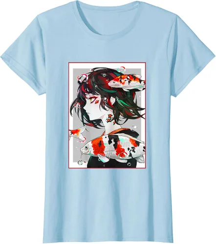 Vista 30 de Camiseta de anime anime japonés estético Otaku Negro
