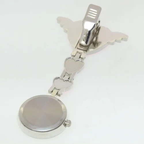 Vista 5 de Angel Heart Brooch Clip Nurse Watch Health Care Doctor Paramedic Medical Stainless Steel Chain Fob Watches