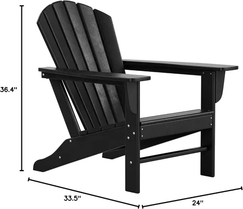 Vista 40 de WestinTrends Dylan - Silla Adirondack para exteriores (juego de 2), color blanco