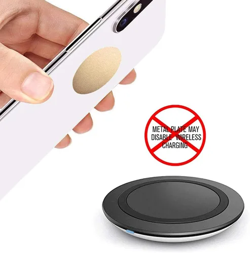 Vista 5 de ACKLLR 16 piezas de placa de metal para teléfono con adhesivo para montaje magnético sin cuna, teléfono celular, GPS y soporte para tableta, 8