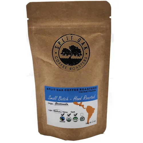 Vista 2 de Paquete de 5 muestras de café Las Américas. Grano entero gourmet orgánico tostado medio con los mejores granos de México, Guatemala, Perú, Colombia