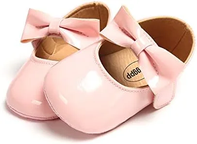 Vista 8 de Zapatos planos Mary Jane para bebés y niñas con lazo y flores, vestido de princesa, para boda, zapatos de ballet antideslizantes para niños pequeños