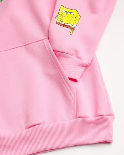 Vista 3 de Nickelodeon Sudadera de forro polar unisex de Bob Esponja - Sudadera con capucha para hombre y mujer