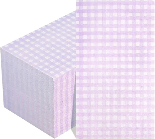 Vista 9 de WDF Paquete de 150 servilletas de papel azul bebé, 3 capas, desechables, color azul y blanco, servilletas de cena de invitados de papel para baño