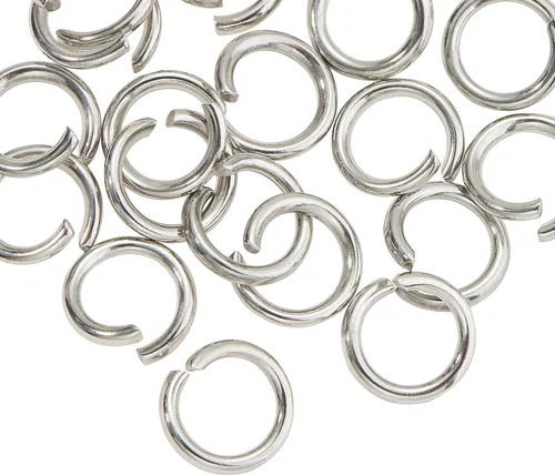 Vista 7 de DanLingJewelry 1000 anillos de salto abiertos de acero inoxidable 304 calibre 17 de 0.394 in para hacer joyas, conectores de joyería, encontrar