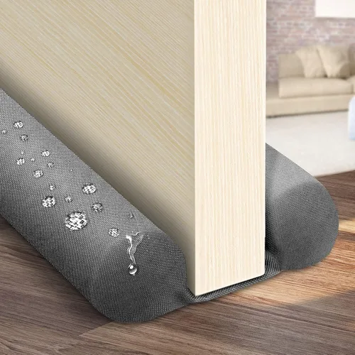 Vista 9 de Topes dobles para puertas impermeables, tamaño ajustable de 30" a 36", protectores de corrientes de aire, bloqueador de ruido, bloqueador de brisas
