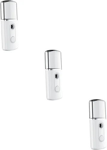 Vista 10 de Beavorty 2 unids compacto mano máquina de pulverización facial nanómetro spray agua reabastecedor humidificador facial blanco para mujeres niñas