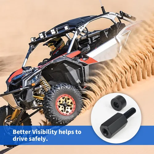 Vista 5 de Kit de montaje de elevador de asiento compatible con Can Am Maverick X3 X3 MAX X3 R, elevador UTV Seat 0.5"/1.5"/2" ajustable negro