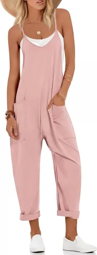 Vista 14 de Ekouaer Overol sin mangas para mujer, overol casual de verano 2-Verde Armada (ArmyGreen)