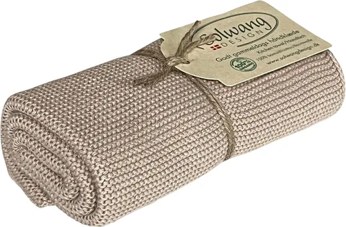 Vista 9 de Solwang 100% algodón orgánico certificado fabricado en la India Toalla de cocina/mano de diseño danés (verde ártico orgánico)