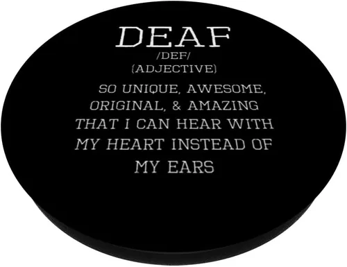 Vista 2 de Deaf Pride Self Esteem Inspirational Motivational Shirt PopSockets Standard PopGrip