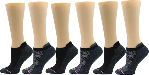 Vista 27 de Dr. Motion calcetines de compresión de corte bajo para mujer, 2 piezas
