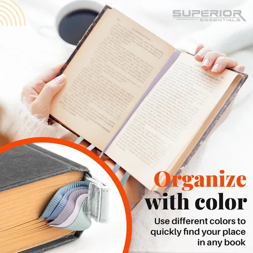 Vista 7 de Superior Essentials Marcapáginas magnético de múltiples cintas bíblicas con iniciales en relieve personalizables, cinta bíblica adjuntable