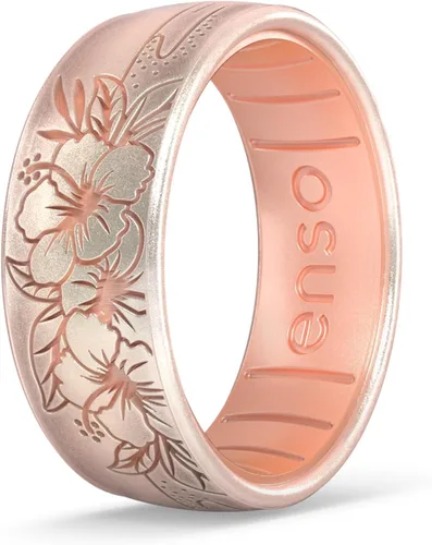 Vista 7 de Enso Rings Etched Classic Silicone Rings - Etched Coastal Collection - Comfortable and Flexible Design