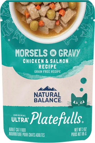 Vista 17 de Natural Balance - Comida húmeda para gatos adultos de interior, sin grano, fórmula Original Ultra Platefulls, receta de pollo y hígado de pollo
