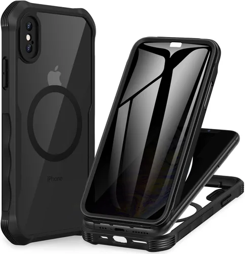 Vista 65 de CENHUFO Funda de privacidad para iPhone 11 Pro, funda de cuerpo completo con protector de pantalla de privacidad de vidrio templado 9H integrado