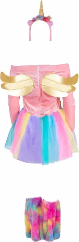 Vista 3 de Unicorn Halloween Costume for Women Includes Dress, Leg Warmers and Head Accessory