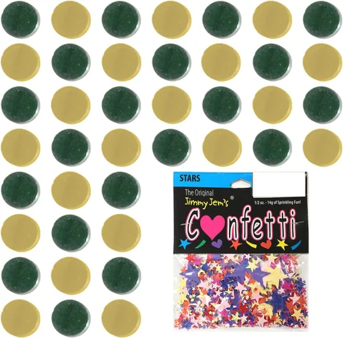 Vista 44 de Confetti Circle 1/4" Negro, Azul Marino Combo - 2 bolsas de media onza (1 oz) (8550/9971)