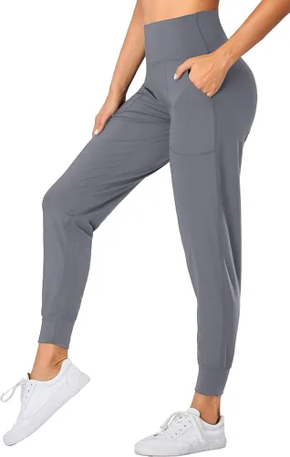 Vista 33 de Oalka - Pantalones deportivos para mujer, con cintura alta y bolsillos, para hacer deporte, yoga y entrenar