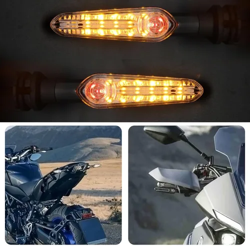 Vista 6 de 2 piezas de luces de señal de giro LED de reemplazo para YAMAHA MT07 Tracer 700 XJ6 FZ6 MT09 900 MT10 YZF R1 R3 R6 R6S FZ6 FZ1 FZ Fazer FZ6R FZ07