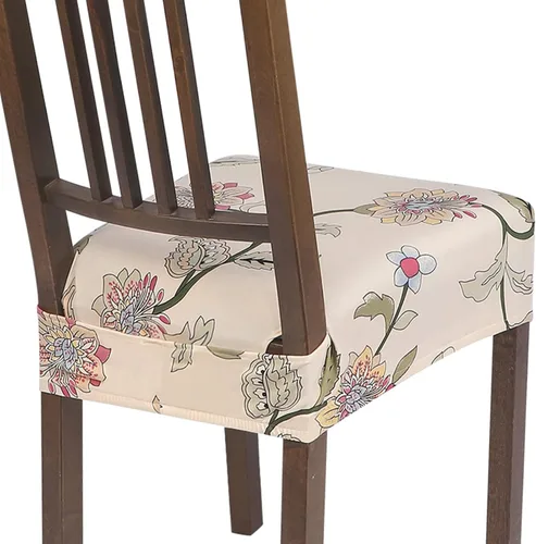 Vista 37 de SearchI Juego de 2 fundas de asiento elásticas para sillas de comedor, suaves, extraíbles y lavables, para sillas de comedor, protector de asiento