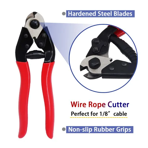 Vista 5 de 1000FT 1/8" T316 cable de acero inoxidable, cable de avión de cuerda de alambre para kit de barandilla de cable de cubierta, construcción de 7 x 7