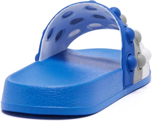 Vista 6 de Engtoy Sandalias para niños y niñas, unisex, ligeras, antideslizantes, puntera abierta, cómodas, para ducha, playa, divertidas sandalias