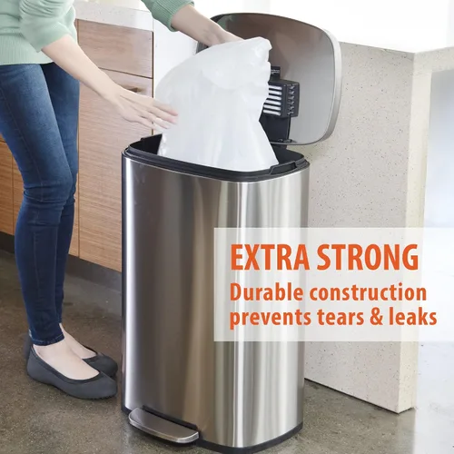 Vista 2 de iTouchless Bolsas de basura altas de 18 galones, extragrandes, fuertes, para cubos de basura para baño, cocina, para reciclaje de basura