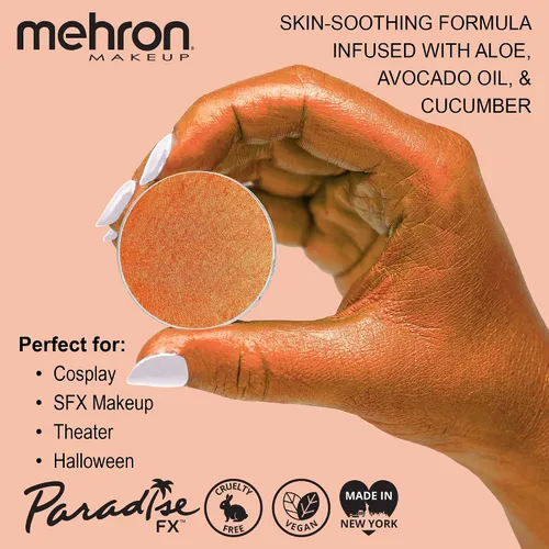 Vista 43 de Maquillaje Mehron Paradise AQ - Recambio de maquillaje (0.25 onzas) (Azul oscuro metálico)