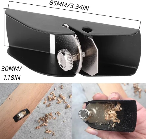 Vista 3 de Cepilladora de mano, mini herramienta de mano para carpintería de fondo plano para alisado de madera