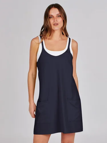 Vista 6 de Caracilia Mini vestido de verano para mujer, casual, sin mangas, tirantes delgados, vestido corto de moda, para tenis, golf, atlético