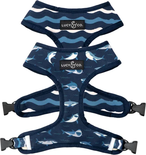 Vista 8 de Lucy & Co. Lindo arnés reversible para perros con cuello halter para caminar, el mejor diseño de arneses para mascotas XS a XL, chaleco acolchado