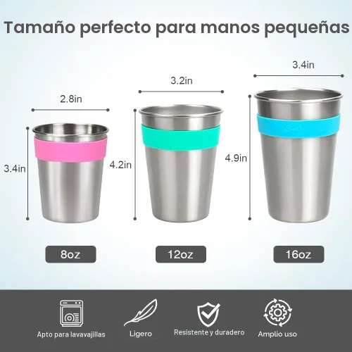 Vista 6 de SOPHICO Vasos colgantes magnéticos para niños pequeños y adultos, taza colgante en el refrigerador o enfriadores de agua, para bebedores