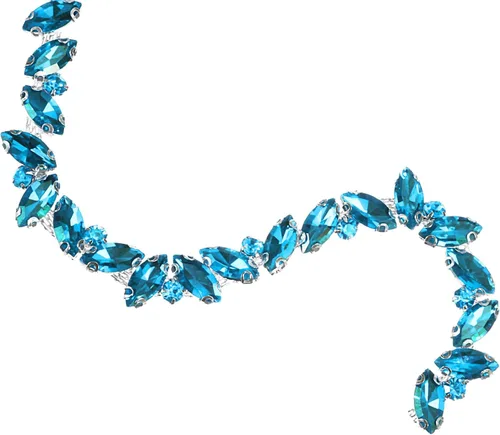 Vista 10 de uxcell Borde de cadena de diamantes de imitación de 1 yarda, aplique de cadena de cristal brillante de 0.394 pulgadas para costura, joyería