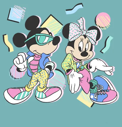 Vista 2 de Disney Minnie Mickey de los años 80 para mujer