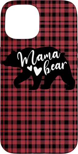 Vista 6 de Mama Bear Buffalo Black and Red Plaid Family Women Mom Gifts Case for iPhone 17