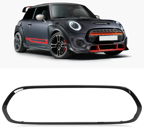 Vista 3 de Aramox Rejilla de parachoques delantero Surround Cover Trims Gloss Black Reemplazo para Mini F55 F56 F57 One S JCW 2014 UP