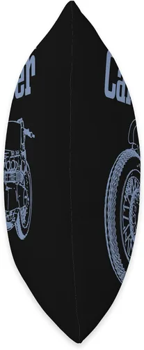 Vista 2 de Cafe Racer Biker Men Women Adult Teens Boys Girls Kids Youth Throw Pillow