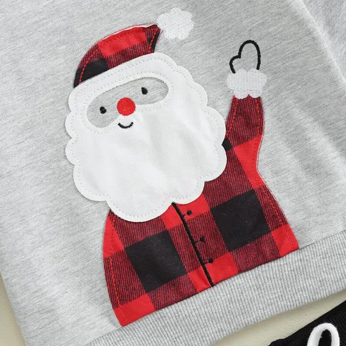 Vista 5 de Conjunto de ropa para bebé recién nacido, sudadera de manga larga y pantalones, para otoño e invierno, 2