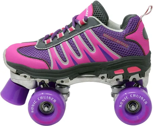 Vista 2 de Lenexa Sonic Cruiser 2.0 - Patines unisex estilo tenis para uso en interiores y exteriores, tamaños de ajuste cómodo