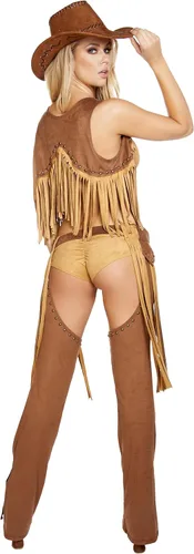 Vista 2 de Disfraz Roma para mujer, 5 piezas Wild Western Temptress