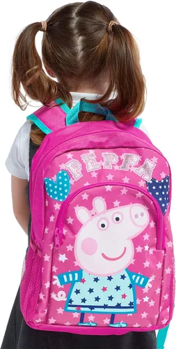 Vista 2 de Peppa Pig Mochila Mochilas para niñas Mochila escolar para niños Rosa/Rebel Fun.
