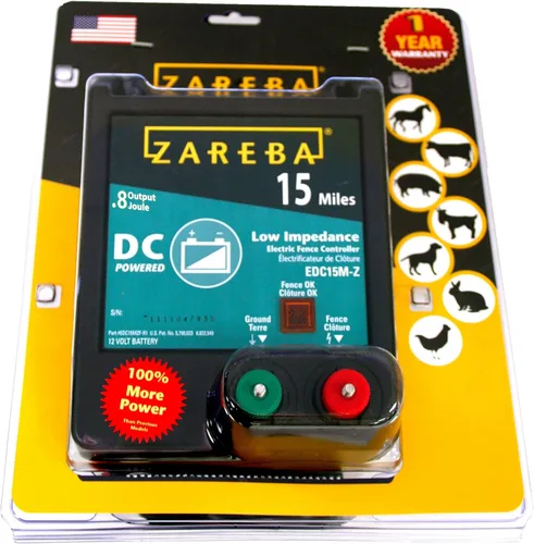 Vista 8 de Zareba Cargador eléctrico de valla de baja impedancia con pilas de 15 millas Contención de ganado para caballos, ganado, cerdos, malezas pesadas