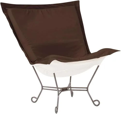 Vista 11 de Howard Elliott Scroll Puff Chair con cubierta, marco de titanio, Seascape Canyon