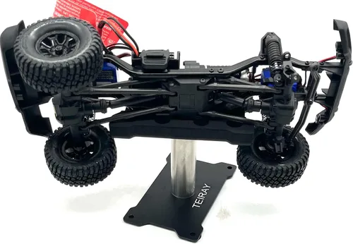 Vista 5 de Soporte de trabajo para automóvil a control remoto, estación de trabajo de reparación de aluminio de 360 grados de altura de rotación para 1/16 1/18