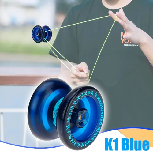 Vista 6 de MAGICYOYO Responsive YoYo K1-Plus para niños principiantes con bolsa de almacenamiento Yoyo + 12 cuerdas de Yoyo y guante de yoyo (K1-azul oscuro)