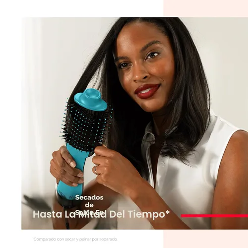 Vista 3 de REVLON - Secador de pelo de un paso y cepillo de aire caliente voluminizador, color menta, voluminizador menta, 1 unidad