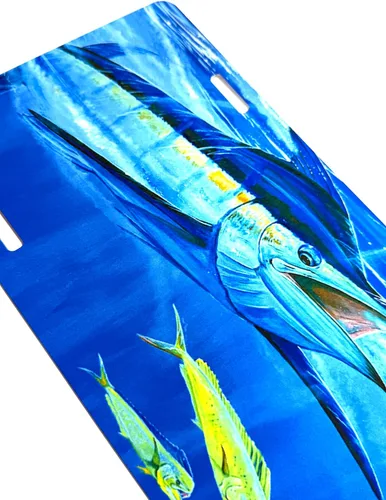 Vista 7 de Lobo Lures Mark Ray Bill Buster Blue Marlin Placa Novedad Big Game Trofeo Agua Salada Fish #LPGLifestyle