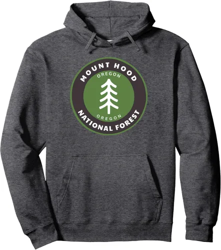 Vista 4 de Mount Hood National Forest Oregon OR Tree Badge - Sudadera con capucha, Negro, S