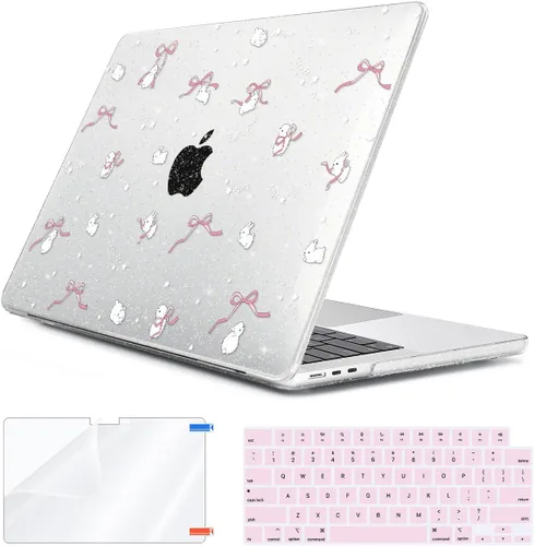 Vista 23 de Compatible con MacBook Air 2026 2025 2024-2022 de 13.6 pulgadas M5 A3449 M4 A3240 M3 A3113 M2 A2681 con Touch ID, carcasa rígida de plástico, hoja